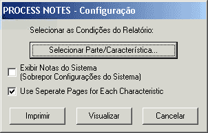 Tela inicial do relatório de notas