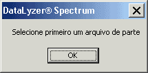 Mensagem informando que o usuário deve selecionar uma ou mais características para visualizar o relatório